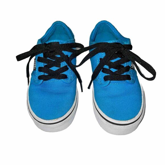 Vans Atwood Youth Kids US Size 12.5 Ocean Blue White Soles Skate Sneaker Shoes - Picture 1 of 9